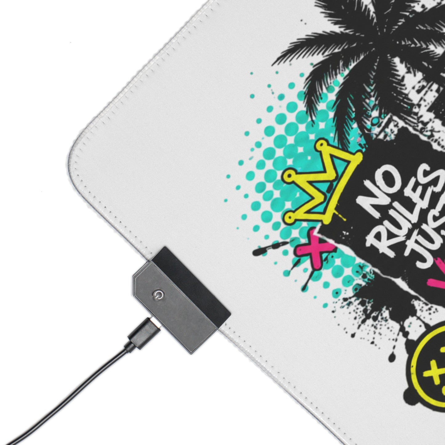 Vice City Streetwear Graffiti Gaming Mouse Pad – Extended RGB Desk Mat, Urban Street Art Gamer Setup, Cyberpunk Large Mousepad