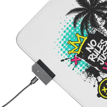 Vice City Streetwear Graffiti Gaming Mouse Pad – Extended RGB Desk Mat, Urban Street Art Gamer Setup, Cyberpunk Large Mousepad