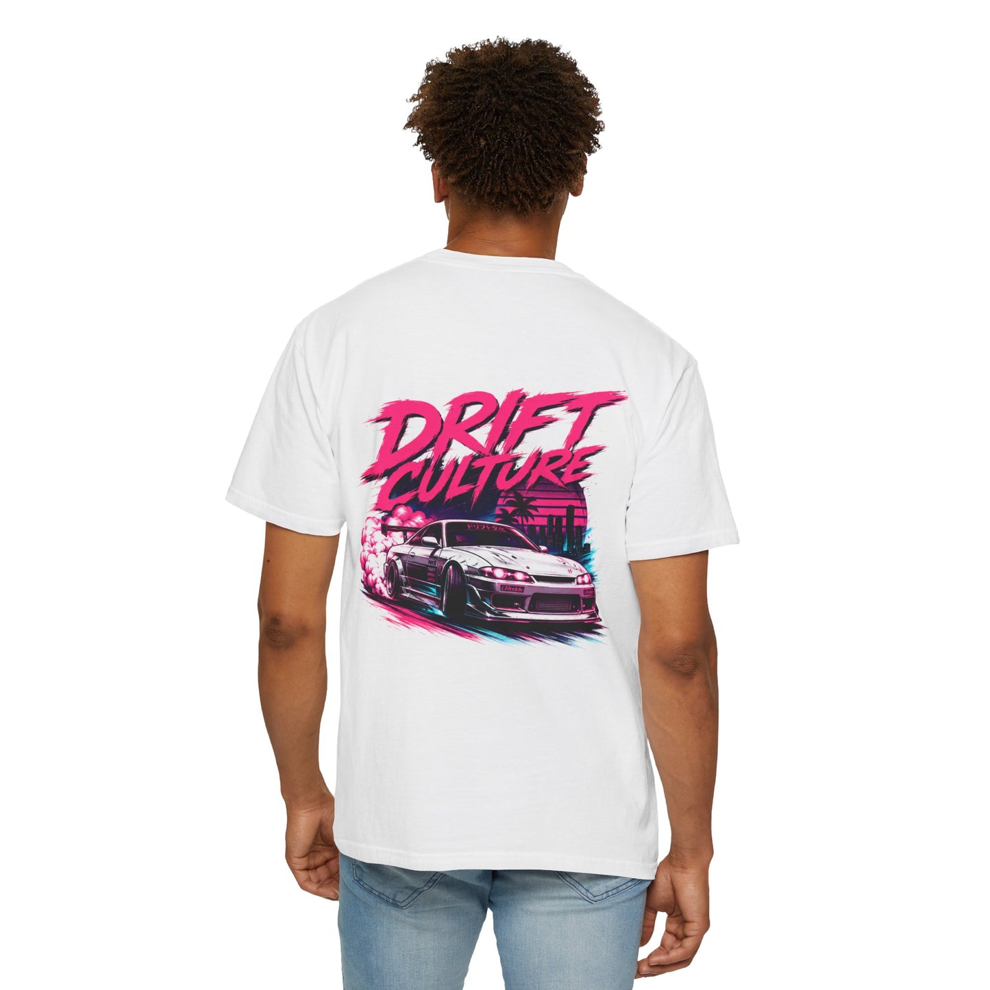 Drift Culture JDM Streetwear T-Shirt – 90s Retro Japanese Drift Car Graphic Tee, Cyberpunk Anime Urban Apparel, Heavyweight Cotton Shirt