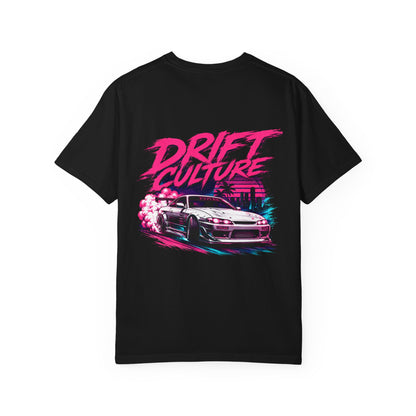 Drift Culture JDM Streetwear T-Shirt – 90s Retro Japanese Drift Car Graphic Tee, Cyberpunk Anime Urban Apparel, Heavyweight Cotton Shirt