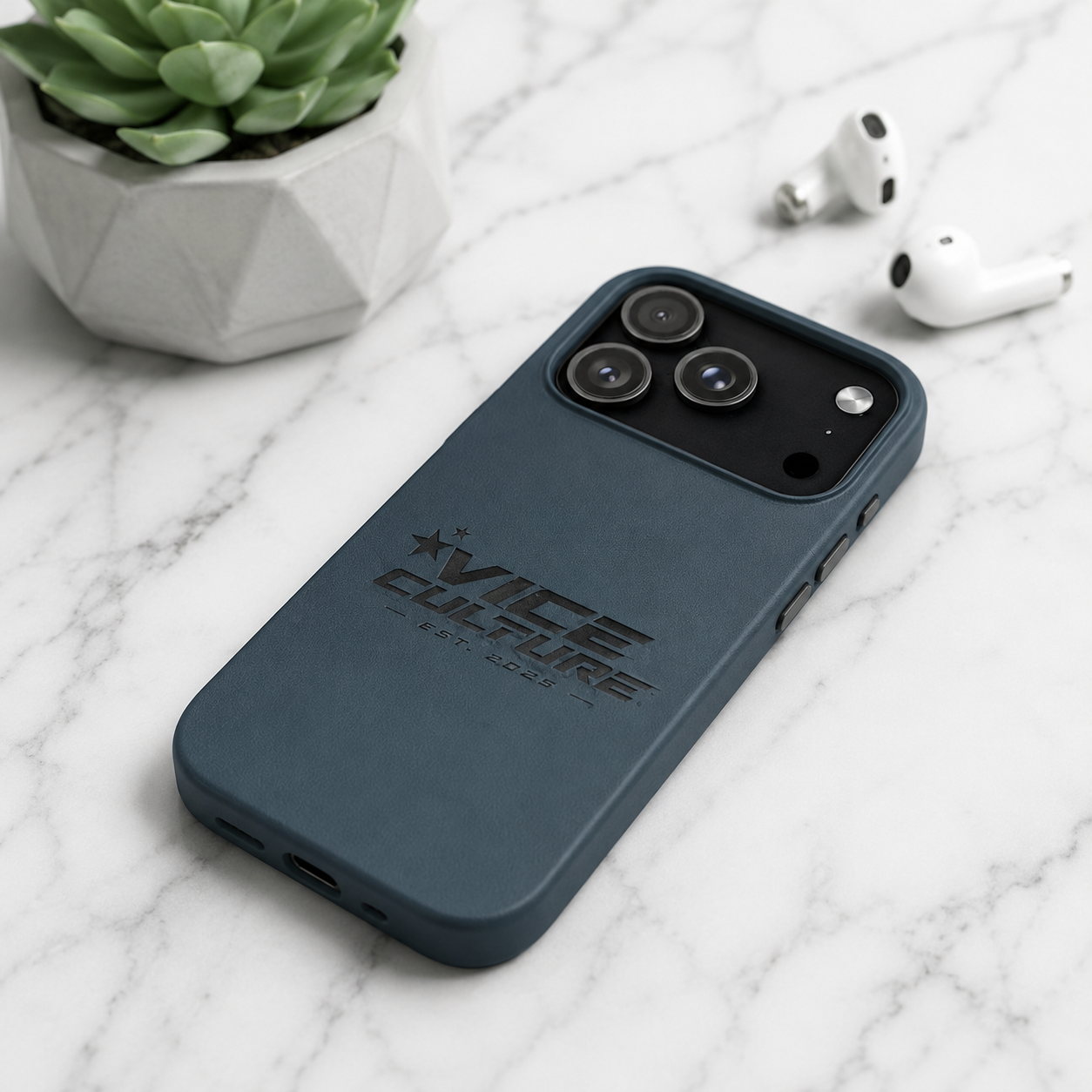 Vice Culture Premium Leather Phone Case – Minimalist JDM Streetwear Protective Smartphone Cover