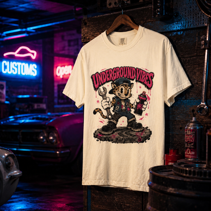 Underground Vibes Vintage Streetwear Graphic Tee – Retro Urban Custom Car T-Shirt