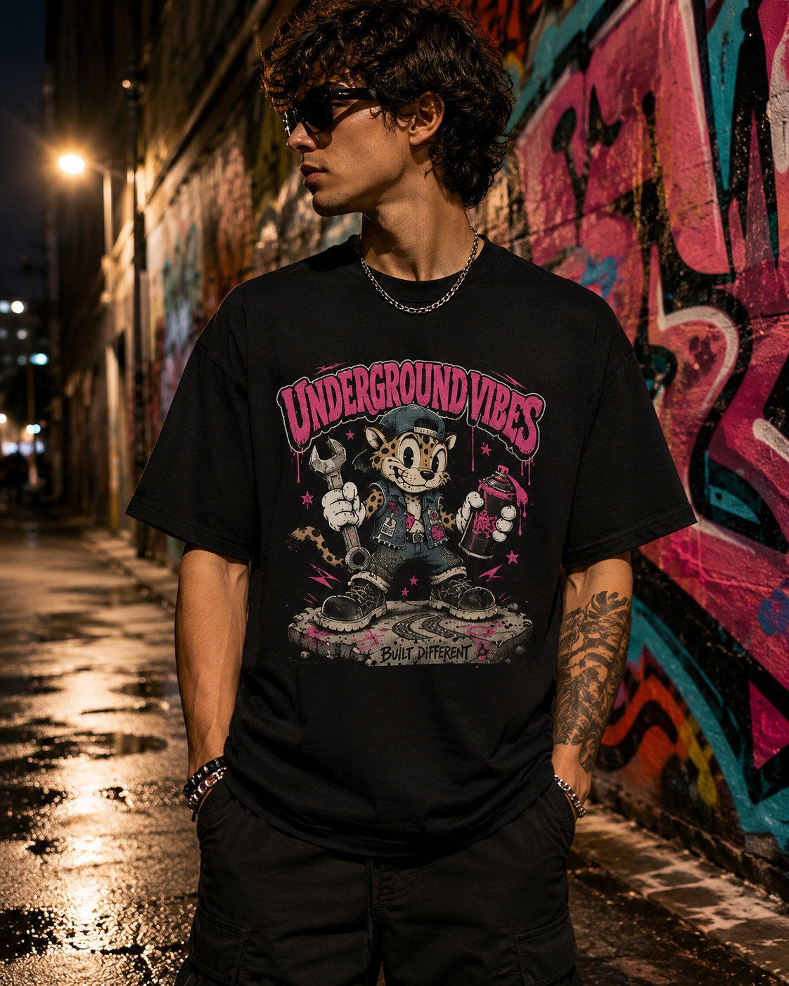 Underground Vibes Vintage Streetwear Graphic Tee – Retro Urban Custom Car T-Shirt