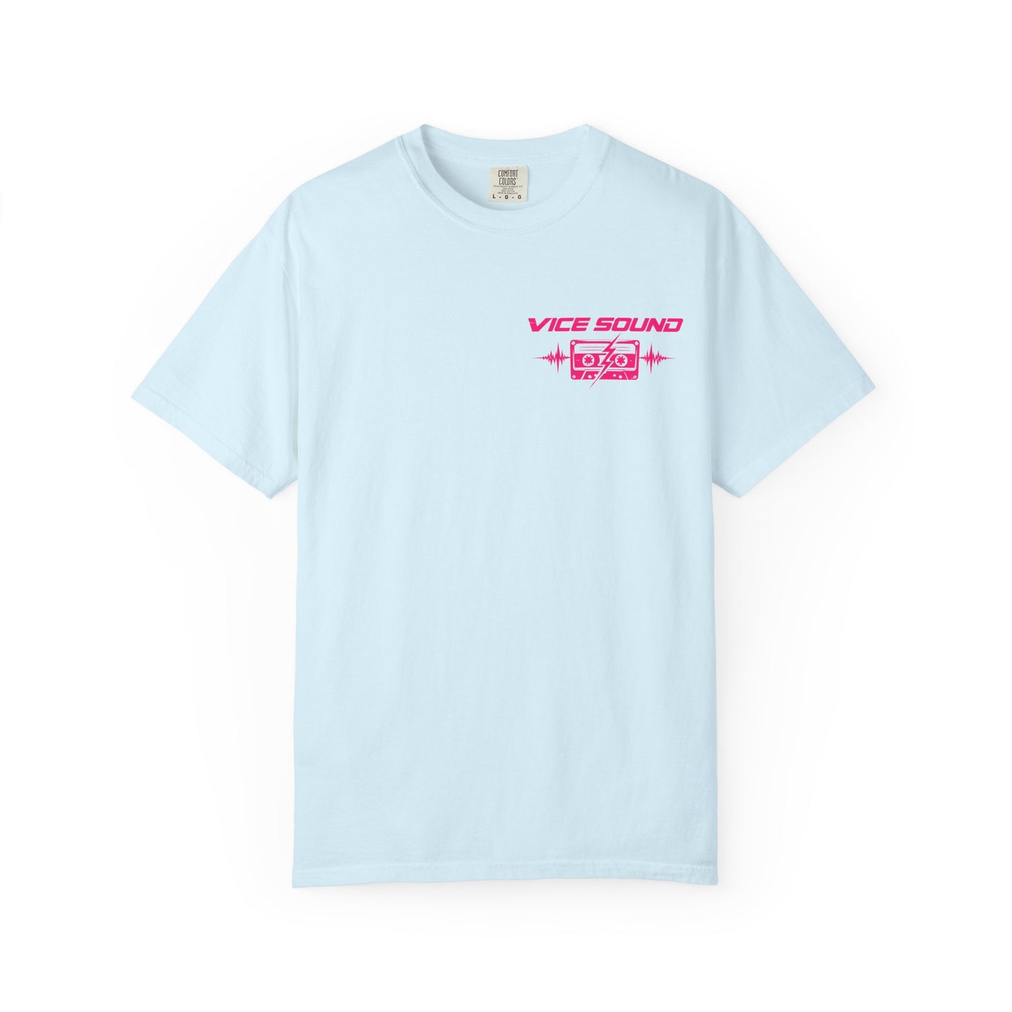 Vice Soundtrack Retro Streetwear T-Shirt – 80s Synthwave Boombox Graphic Tee, Cyberpunk Urban Apparel, Heavyweight Cotton Graphic Shirt