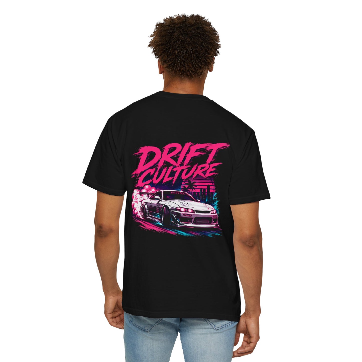 Drift Culture JDM Streetwear T-Shirt – 90s Retro Japanese Drift Car Graphic Tee, Cyberpunk Anime Urban Apparel, Heavyweight Cotton Shirt