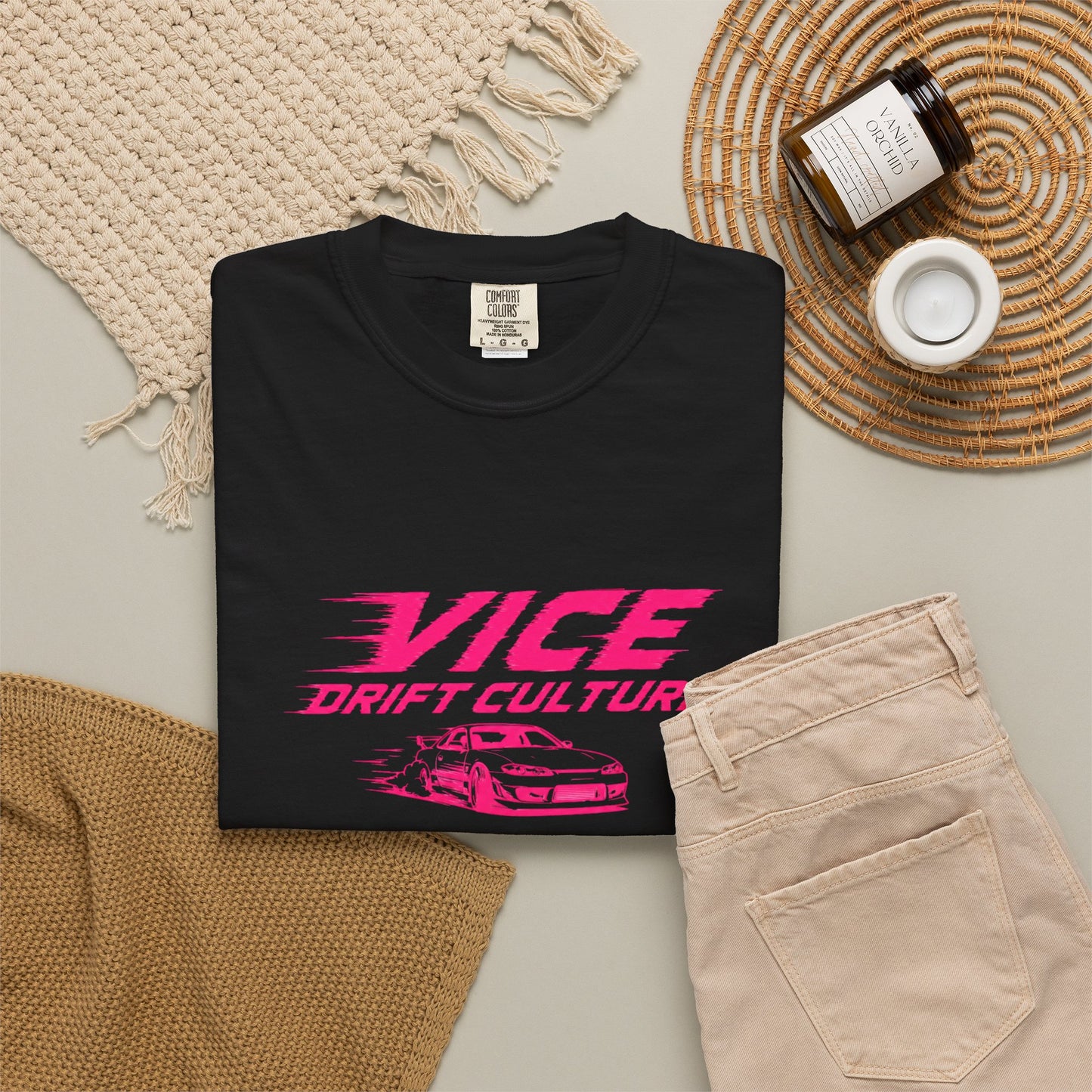 Drift Culture JDM Streetwear T-Shirt – 90s Retro Japanese Drift Car Graphic Tee, Cyberpunk Anime Urban Apparel, Heavyweight Cotton Shirt