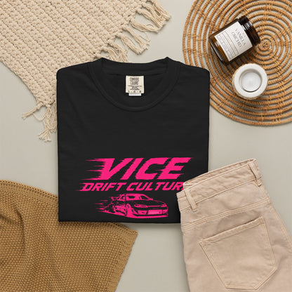 Drift Culture JDM Streetwear T-Shirt – 90s Retro Japanese Drift Car Graphic Tee, Cyberpunk Anime Urban Apparel, Heavyweight Cotton Shirt