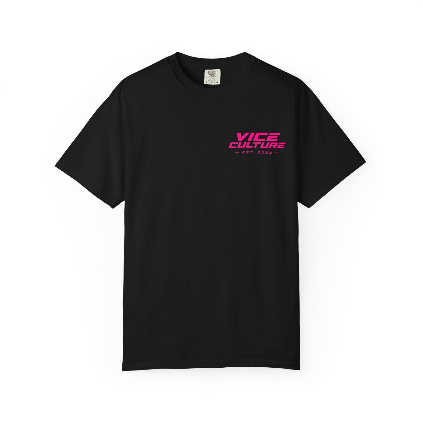 Vice Culture Oversized Neon Streetwear T-Shirt – Retro Cyberpunk City Back Print