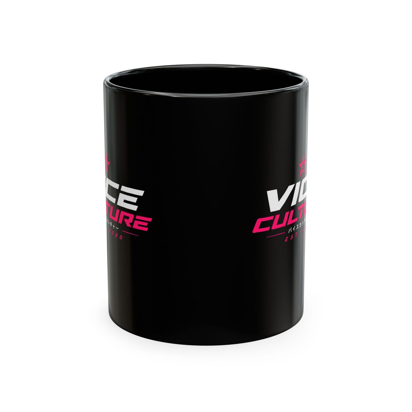 Vice Culture JDM Streetwear Black Ceramic Mug – Minimalist Car Culture Coffee Cup
