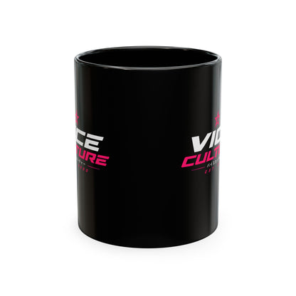 Vice Culture JDM Streetwear Black Ceramic Mug – Minimalist Car Culture Coffee Cup
